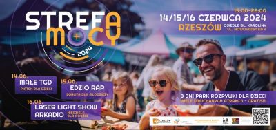 Grafika promująca wydarzenie - STREFA MOCY RZESZ&Oacute;W 2024